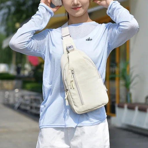 Women's Chest Bag, Crossbody Bag, Multi-Layer Chest Backpack, Small Crossbody Bag, Nylon Cloth Bag, Casual Bag, Cross-Border Customization